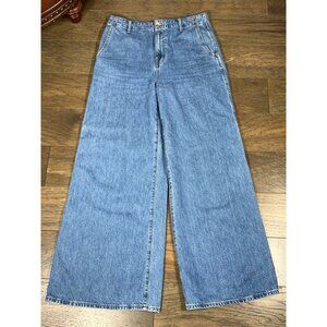 MADEWELL Wide Sweep Trouser High Rise Blue Jeans Sz 28 US Sz 6 EUC